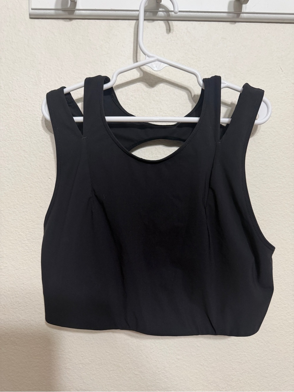 Black Racerback Crop Tank Top - Women